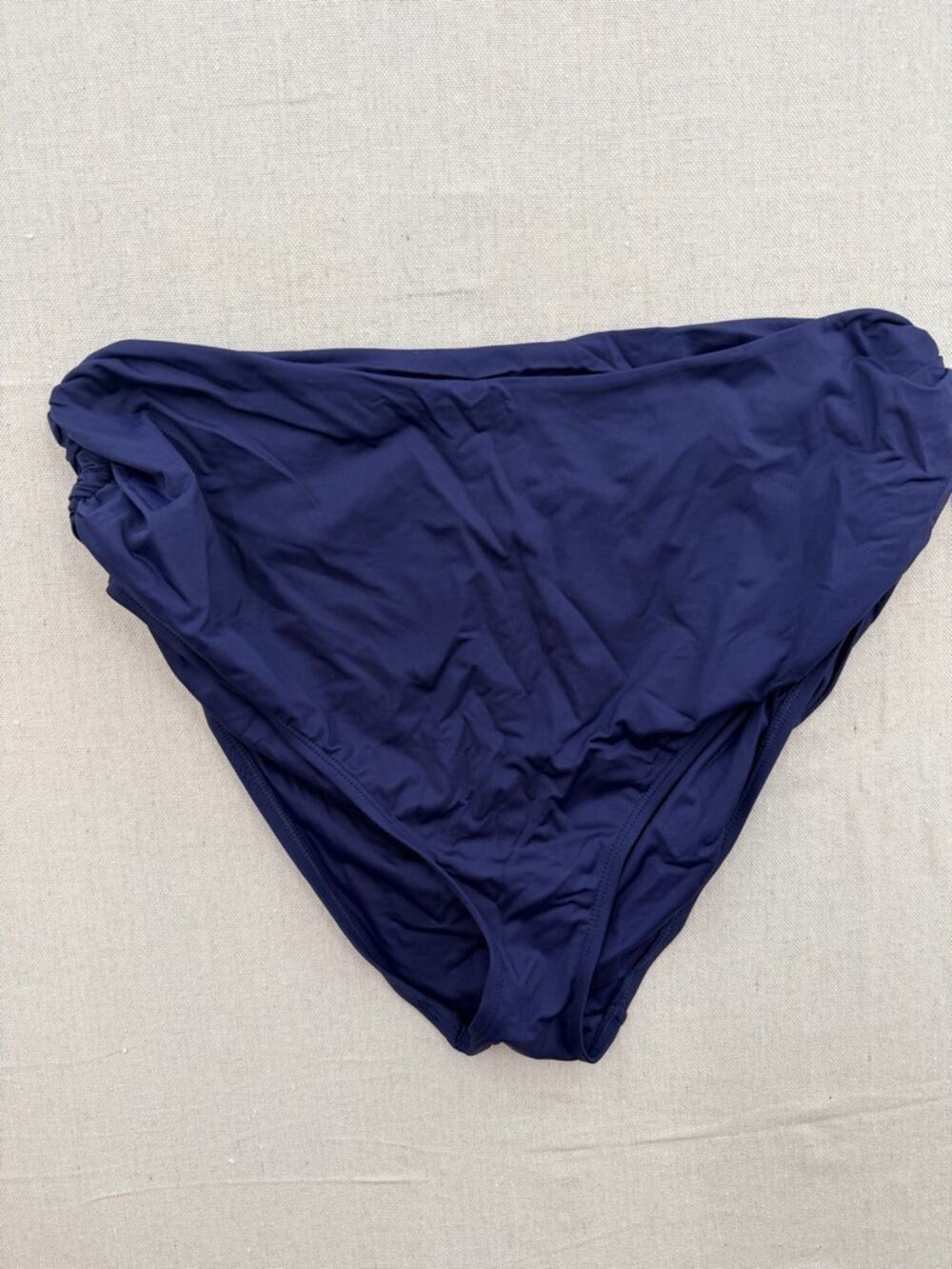 Anne Cole Navy High-Waist Bikini Bottom